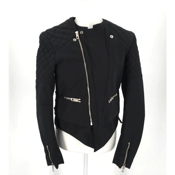 Balenciaga Cotton Blend Quilted Moto Biker Jacket - Picture 1 of 10